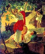 Karl Briullov, Girl gathering grapes in the vicinity of Naples